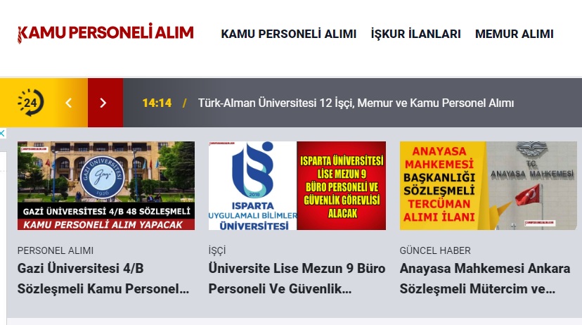 Kamu Personel Alımı ve İŞKUR İlanları