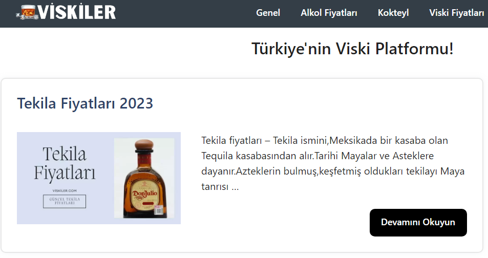 Alkol Fiyatları