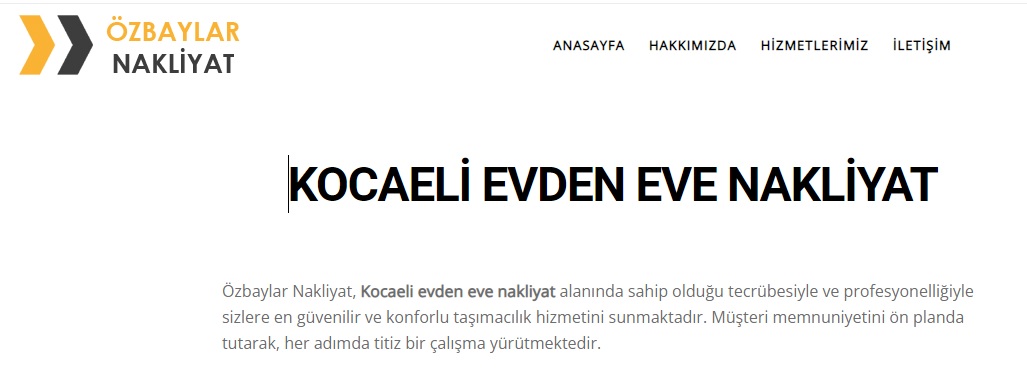 İzmit evden eve nakliyat