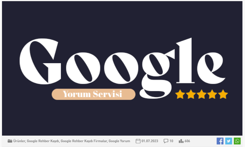 Google yorum satın al