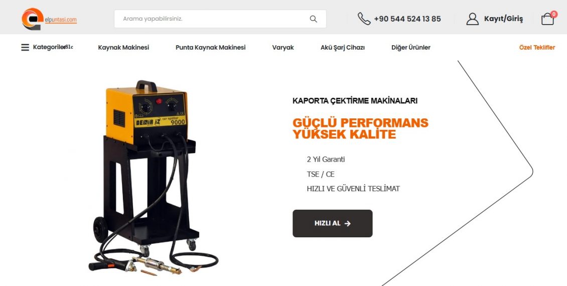 Kaporta çektirme makinası