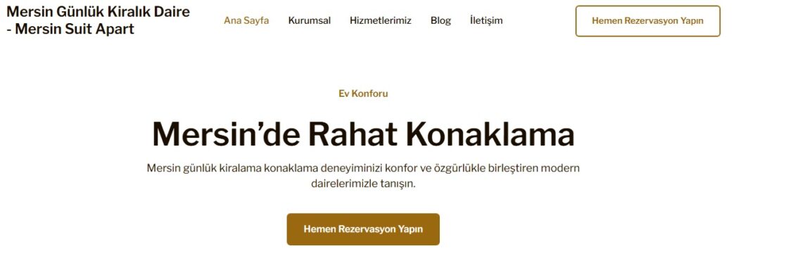 Mersin günlük kiralık ev